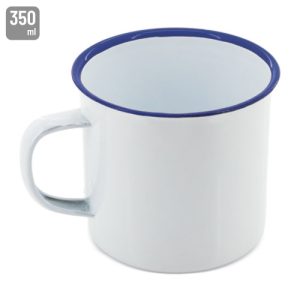 DIY Sublimación Taza jarrillo lata 350ml borde azul personalizada