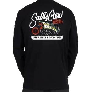 SALTY CREW CASTOFF MENS PREMIUM L/S TEE BLACK | CAMISETA SURFERA DE MANGA LARGA