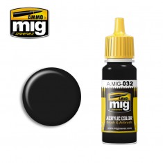 Pintura Acrílica Ammo Mig 0032 Negro satinado