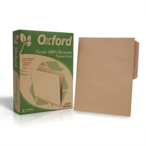 Folder Oxford Reciclado Carta Kraf C/100