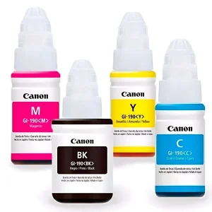 Kit Cartuchos Canon GI-190 | Negro + 3 Colores | Para PIXMA G4100