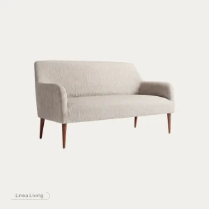 Loveseat Giorgiano en tela lullaby oyster