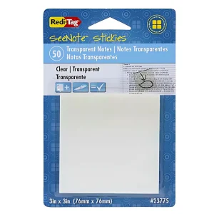Notas Adhesivas Redi-Tag 3 X 3 Transparentes Paq. 50 Notas B23775
