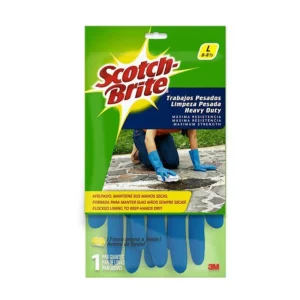 Guantes De Latex Azules Afelpados Scotch-Brite 3m Tamaño Grande