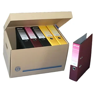 Caja De Archivo Geo Kraft Tamaño Carta Para Registrador 50x31x29 cm