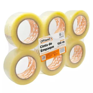 Cinta Offiland 041 Transparente 48mm x 150m | Charola 6 Rollos