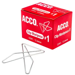 Clip Mariposa No. 1 Acco P1710 | Sujeción de 150 Hojas | Acero Cromado