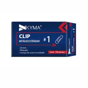 Clips Metálicos KYMA Estándar No. 1 y No. 2 (Caja 100 Pzas)