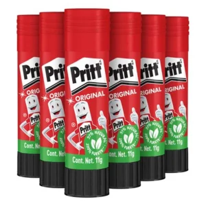 Lápiz Adhesivo Pritt 11g | 12 Piezas, No Tóxico y Natural