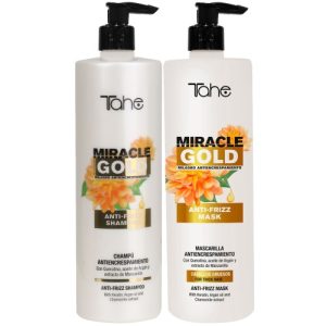 PACK MIRACLE GOLD CABELLOS GRUESOS CHAMPU 1000 ML + MASCARILLA CABELLOS GRUESOS 1000 ML