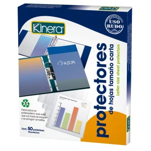 Protectores de Hojas Kinera 369 | Uso Rudo Carta | 50 Pzas